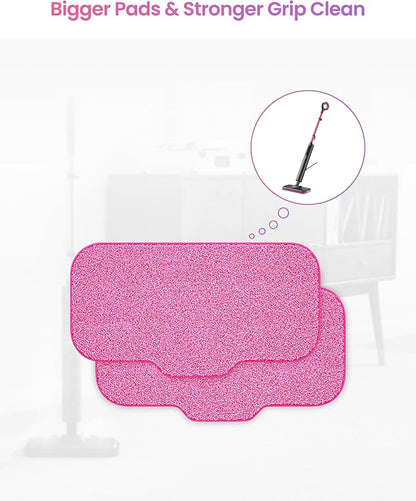 Schenley 6-Pack Microfiber Pads for Steam Mop Cleaner, Washable and Reusable Replacement Mop Pads, Accessories Compatible with Schenley Steam Mop SLFCSM054