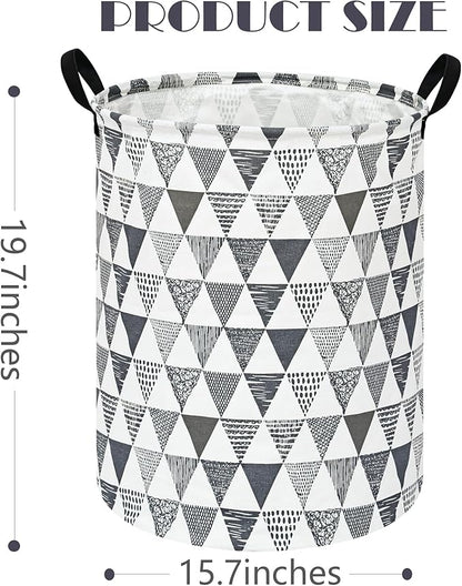 Baby Waterproof Storage Basket Kids Hamper Nursery Bins Organizer Gift Toy Box Laundry Basket for Women Large Canvas Collapsible Chest for Home/Dorm/Office/Room Decor
