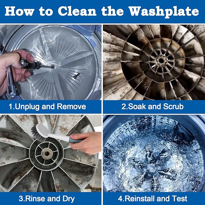 XANGNIER Top Load Washing Machine with Impeller Cleaning Brush Kits,5 Pcs Agitator-Free Top Load Washer Cleaner Tools Accessories