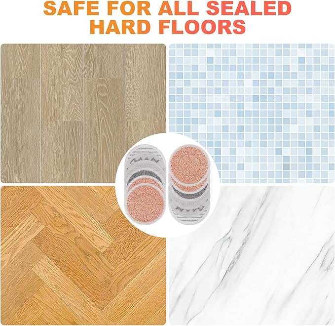 Pads for Shark Steam Scrub Mop: 12 Pack Spin Mop Refills Fit for Shark S7000 S7001 S7000C S7201 S7000AMZ S8201 S8001 Steam and Scrub Pads - Hard Floor Steam Mop Washable Pads S7001TGT