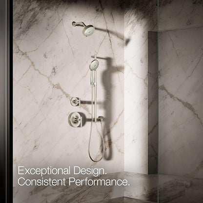 KOHLER K-22165-BN Forte® 2.5 GPM Multifunction Handshower, Shower Head with Handheld High Pressure, Katalyst Air-Induction, Powerful Spray, Vibrant Brushed Nickel