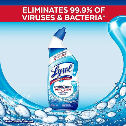 Lysol Toilet Bowl Cleaner Gel, For Cleaning and Disinfecting, Bleach Free, Ocean Fresh Scent, 24oz (Pack of 2)