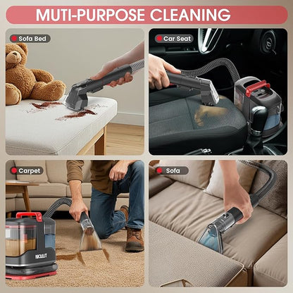 Portable Spot Cleaner, Handheld Fabric and Carpet Cleaner for Sofa Carpet Mattress, with Water Tank and Brush Attachments，Home Deep Cleaning