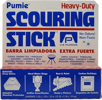 PUMIE Pumice Scouring Stick for Cleaning Toilet Rings Stain & Hard Water Rings, Extra Strong Heavy Duty Pumice Stone for Toilet Cleaning, Rust, Grills, Tough Bathroom, Ovens, Pools & Tubs - Pack of 60