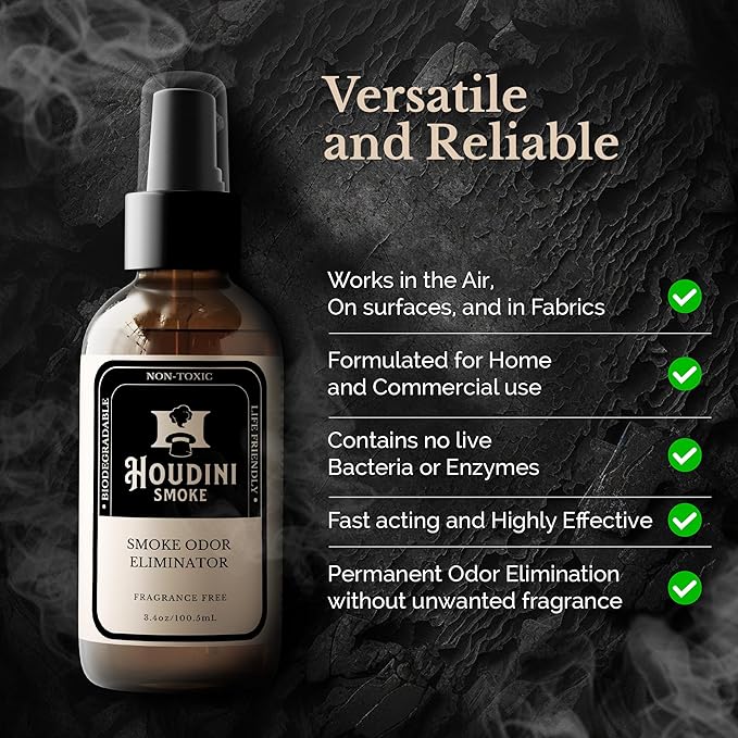 Smoke Odor Eliminator for Home and Car – Powerful Odor Neutralizer, Room Freshener, Car Odor Remover, Odor Absorber for Smoke, Long-Lasting Room Odor Control and Air Freshening Solution