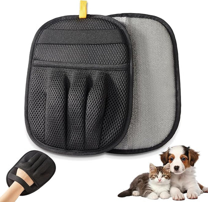 Pet Hair Removal Gloves, Electrostatic Hair Remover for Dogs and Cats, Upgraded Five-Finger Reusable and Washable Pet Hair Removal Tool, Pet Hair Gloves for Laundry, Couch, Carpet, Car Seat and Bed