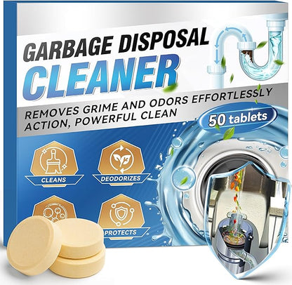Yeardera Garbage Disposal Cleaner and Deodorizer Tablets - 50 Count (1-Year Supply), Powerful Foaming Sink Cleaner, Quickly Eliminates Odors (49, Tablet)