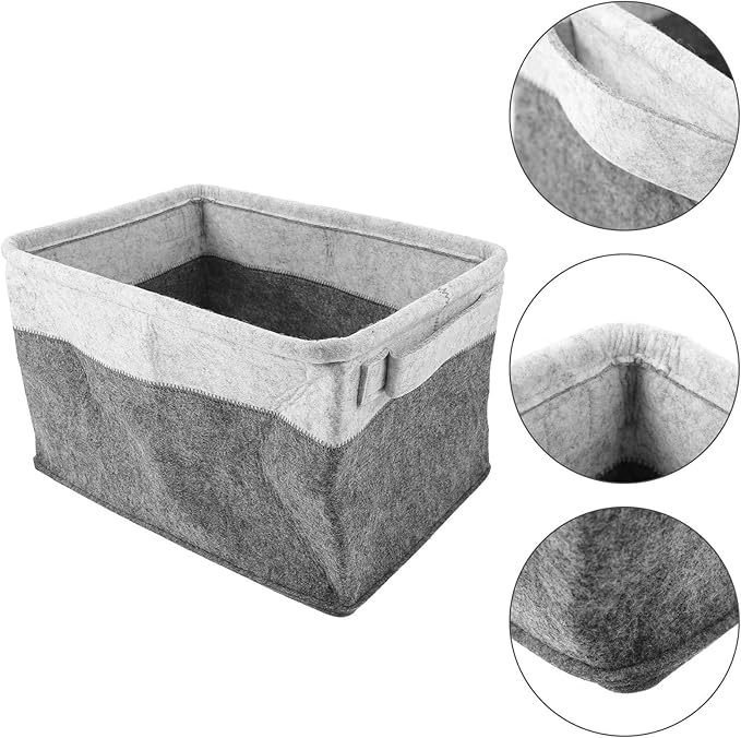 DOITOOL Foldable Felt Laundry Basket Large Capacity Bedroom Hamper Portable Dirty Clothes Organizer Space-Saving Closet Storage Bin for Home Use
