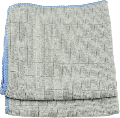 Unger 12” x 12” Microfiber Glass and Mirror Cloths, 2 Pack, Wet and Dry Cleaning Towels, Reusable Supplies, Window Cleaner Polishing Cloth with Streak-Free Results