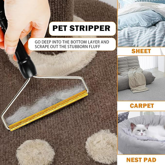 Pet Hair Remover, Dog&Cat Hair Remover Cleaner Pro, Portable Fur Remover Tool for Couch, Clothes, Pet Towers & Rugs, Black
