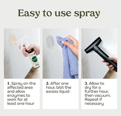PAWFUME Stain & Pet Urine Odor Eliminator, 2-Pack – Removes Impurities in Seconds – Enzymatic Formula, Quick-Dry Action, & Eco-Friendly Ingredients – Upholstery, Fabrics, and Carpet Cleaner Spray