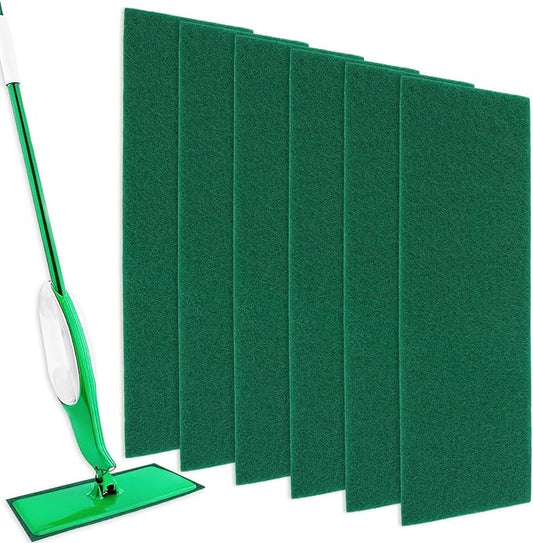 KEEPOW Scrub Mop Pads Replacement Compatible with Libman Freedom Spray Mop, Mop Scrubber Attachment for Floor Cleaning, Fit for Rubbermaid and Turbo & Other 18 Inch Microfiber Mops