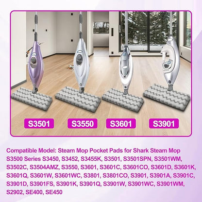 Azmuth 5 Pack for Shark Steam Mop Replacement Pads S3601 for Shark Steam Mop Pads and S3500 Series S3501 S3550 S3901 SE450 S3801CO S3601D S2901 S2902 Replacement Shark Professional Steam Mop Pads