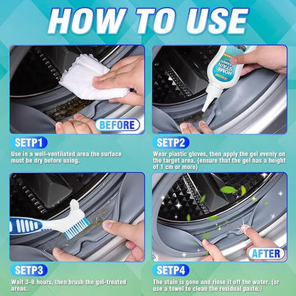 11 Fl oz All-Purpose Gel for Home Use on Washing Machine Gasket, Bathroom Grout, Sink, Shower, Caulk, and Front Loader Seal