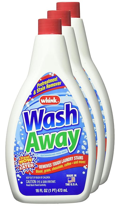 Whink - Wash Away Laundry Stain Remover for Tough Laundry Stains - 16oz, 6 Pack