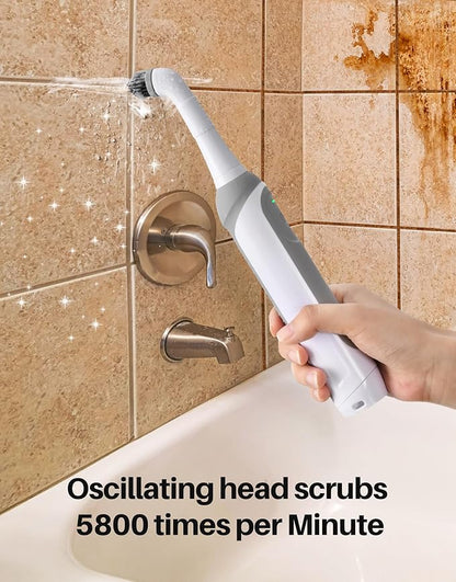 kHelfer KH6A Replacement Grout Brush, Small Cordless Grout Cleaning Brush with 5 Replacement Brushes for Tile, Bathroom, Crevice, Corners, Bathtub, Kitchen