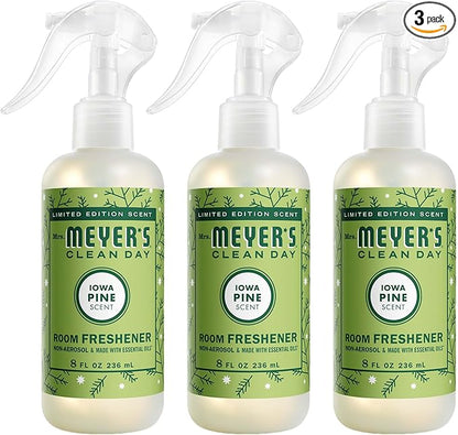 MRS. MEYER'S CLEAN DAY Room Spray, Iowa Pine Scent, 8 Fl Oz Bottle - 3 Pack