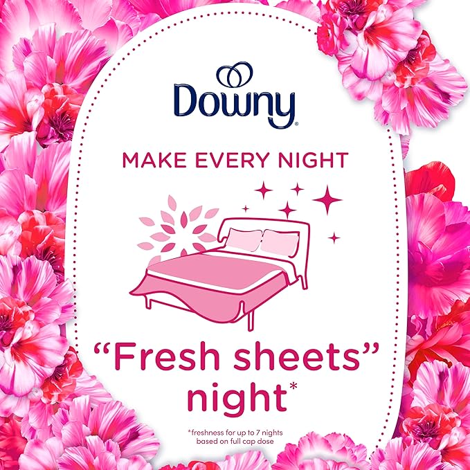 Downy Soft, 2 in 1 Soft and Fresh Liquid Fabric Softener, April Fresh, 44 fl oz, 60 Loads, Fabric Conditioner Liquid provides softness and freshness for fabrics