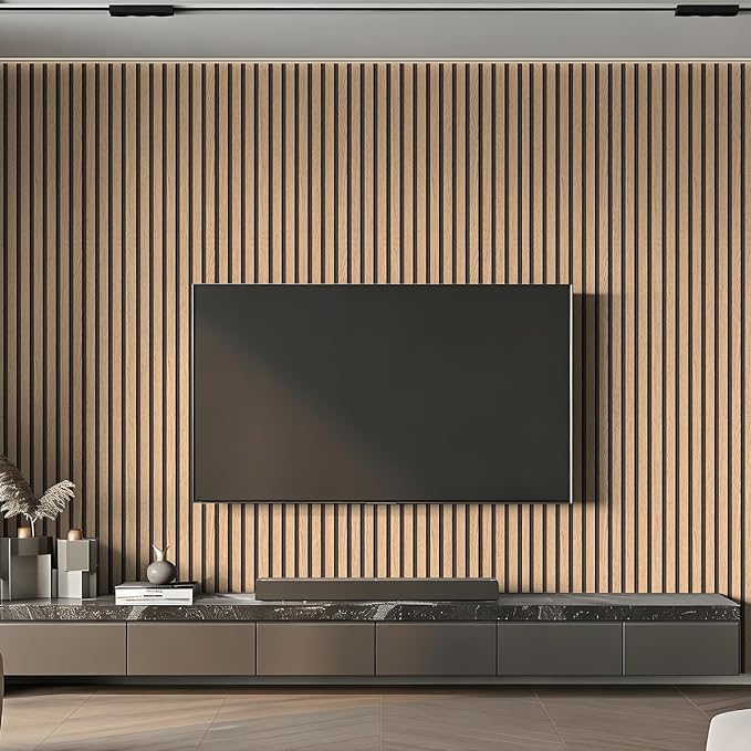 myforHD Wallpaper Peel and Stick Wood Grating Stripe Self-Adhesive Wallpaper Faux Wood Contact Paper Wood Slats Self Adhesive Wall Paper PVC Vinyl Film Removable Waterproof 17.3" x 236"