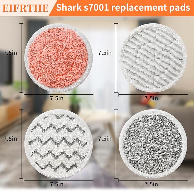 Eifrthe Upgrade S7001 Replacement Steam Mop 10 Packs Compatible with Shark S7000 S7000AMZ S7001 S7001TGT S7000 S7201 S7005 S7020 S8001 S8201 Steam Mop,Shark Steam and Scrub Pads