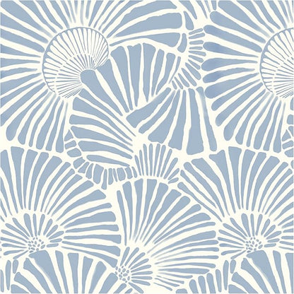 White and Blue Wallpaper Peel and Stick Wallpaper Boho 17.3"×78.8" Modern Wall Paper Removable Self Adhesive Wallpaper for Bedroom Blue Contact Paper for Cabinets Drawers Shelf Home Decor Vinyl Film