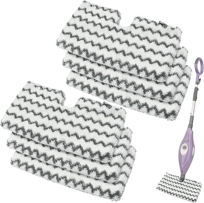 6 Pack Steam Mop Replacement Pads for Shark S3500 Series Steam Mop S3501 S3601 S3550 S3901 SE450 S3801CO S3601D S2901 S2902 Steam Pocket Mop, Reusable Heavy Scrub Steam Mop Pads for Floor Cleaning