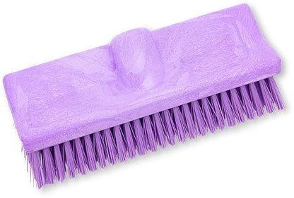 SPARTA 40423EC68 Plastic Floor Scrub Brush, Wall Brush, Equipment Brush With Nonabsorbent Bristles For Industrial Kitchens, Hospitals, Commercial Cleaning, 10 Inches, Purple