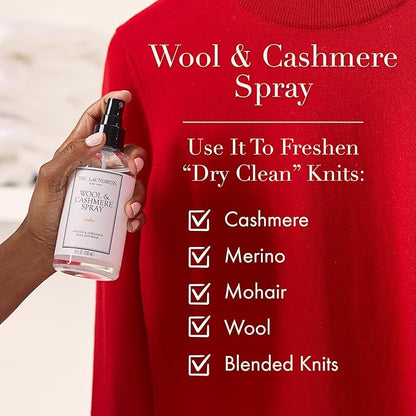 The Laundress Wool and Cashmere Fabric Spray, Wool Dewrinkle Spray, Upholstery and Linen Spray, Fabric Refresher, Cedar Scent, 8 Fl Oz