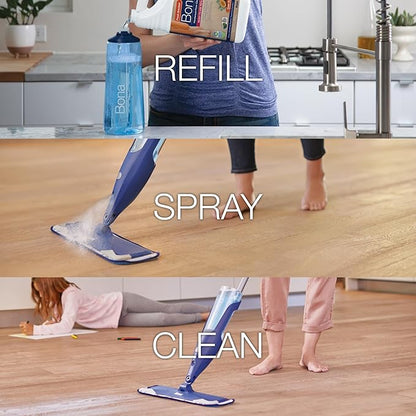 Bona Hardwood Floor Cleaner Refill - 64 fl oz - Cedar Wood - Refill Spray Mops and Spray Bottles - Residue-Free Floor Cleaning Solution for Hardwood Floors