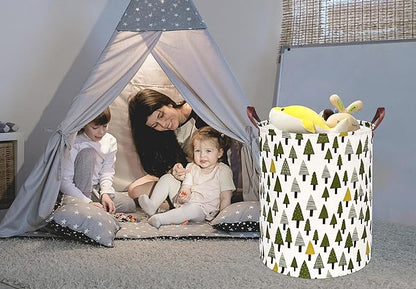 MAIZMZ Girls Storage Basket Laundry Hamper Gifts Organizer Bins Toy Box Laundry Basket Large Canvas Collapsible Chest for Home/Dorm/Kitchen/Pet/Office/Closet/Shelf/