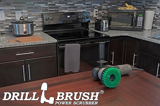 Construction Tools - Medium Scrub Brush - Threaded - 5/16 x 24 - fits Electric - Cordless - Air Pneumatic - Variable Speed - Dual Action - Orbital - Rotary - Buffer - Polisher – Machine