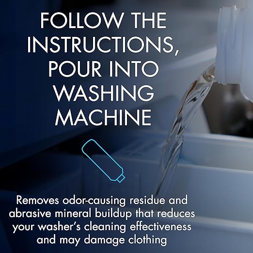 Glisten Washing Machine Cleaner, Helps Remove Odor, Buildup, and Limescale, Fresh Scent, 12 Ounce Bottle, 2-Pack