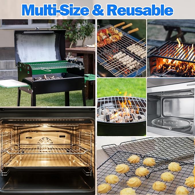Palksky Oven Rack Cleaning Bags, 27.5''*19.6'' Heavy Duty No Scrub Oven Rack Cleaning Bags, Reusable Leak-Resistant PE Bags for Deep Soaking Grill Grates, BBQ Racks, No Cleaner Included, 3 Pack