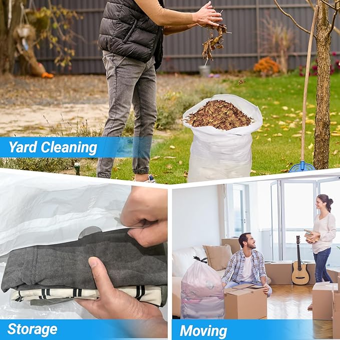 21 Gallon Drawstring Trash Bags 100 Count 1.2 Mil Heavy Duty Large Garbage Liners Fits All 20-21.1 Gallon 50-80 Liter Trash Can for Home Office Kitchen Compatible with Code G