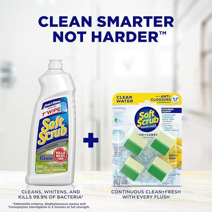 Soft Scrub In-Tank Toilet Cleaner Clear Water DuoCubes, 4ct, Lemon Fresh