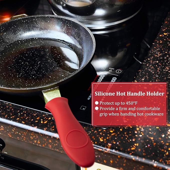 Patelai 8 Pieces Cast Iron Skillet Cleaner Care Kit Include Chainmail Scrubber, Bamboo Handle Dish Brush, Scrub Brushes, Pan Grill Scrapers for Cleaning Cast Iron Skillets, Pot & Pans(Orange)
