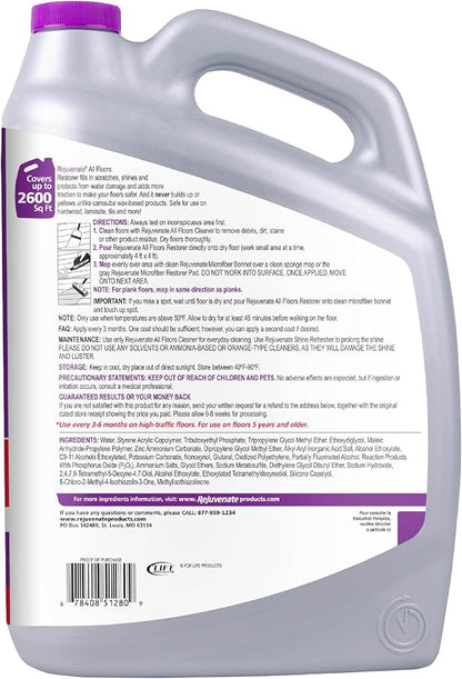 Rejuvenate All Floors Restorer Fills Scratches, Shines And Protects All Floor Types, Including Hardwood, Laminate, Vinyl And Tile, 1 Gallon, 2 Pack