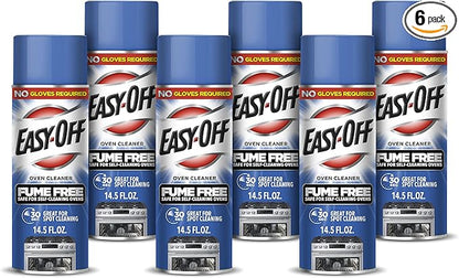 Easy-Off Fume Free Oven Cleaner Foam, Removes Grease & Burned-On Food, For Ovens, Air Fryers & More 14.5oz (6-count)