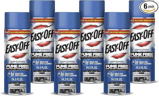 Easy-Off Fume Free Oven Cleaner Foam, Removes Grease & Burned-On Food, For Ovens, Air Fryers & More 14.5oz (6-count)