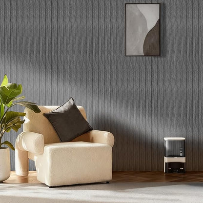 Peel and Stick Wall Panels, 3D Wood Panels with Sound Absorbing, 118" x 15.7" Self Adhesive Wall Covering for Bedroom Living Room Home Office Decor, 2 Rolls ~30 Sq Ft