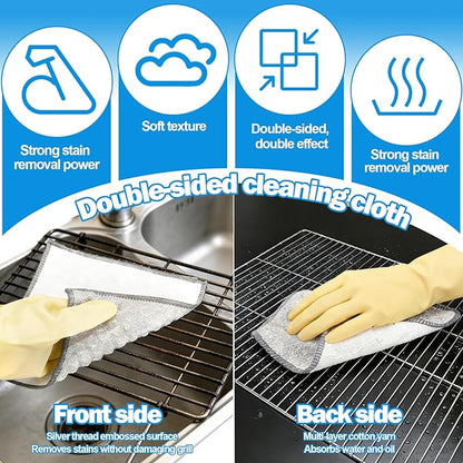 XANGNIER 9 Pack Oven Rack Cleaning Bags Kit with Brush,No Cleaner Included,Simple to Use,No Messy Hands Reusable Leakproof Soaking Cleaner Bags for Removable Metal Rack,BBQ Grills,Grill Grate
