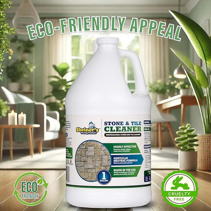 Sheiner's - Stone and Tile Cleaner, Ready-to-Use Multipurpose Cleaner for Garage Floor Tiles, Polished Stones, Granite Stone, Marble Tile, Slate Tile, and More Concrete Surfaces, 1 Gallon