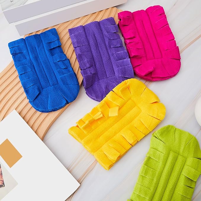 Zubebe 30 Pcs Duster Refill Reusable Fleece Duster Refills Feather Flat Dusters Multi Surface Washable Cleaning Pads Tools for Home, Blinds, Car, Pet, Furniture, Fans (Dark Color)