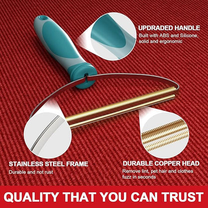 Dog Cat Hair Remover for Deep Cleaning, Lint Cleaner Pro, Pet Fur Removal Tool, Portable Carpet Scraper Rake, Fuzz Hairball Shaver Brush for Carpet, Car Mat, Couch, Pet Bed, Furniture, Rug