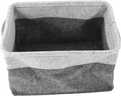 Felt Woven Basket for Laundry Large Foldable Bathroom Closet Hanger Space-saving Organizer