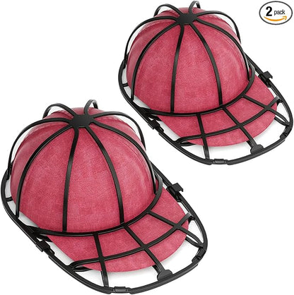 Eiito Hat Washer for Washing Machine, 2 Pack Baseball Cap Washer Fit for Adult/Kid's Hat Washer Frame Cage,Hat Protector Racks -Black