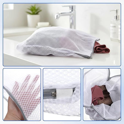 3Pcs 22" x 15" Mesh Hanging Laundry Bags for Washing Machine, Wash Bag for Clothes Delicates Lingerie, Durable Honeycomb Mesh Laundry Bags for Socks