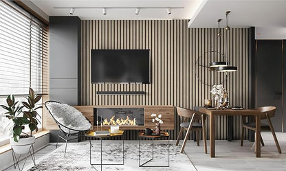 myforHD Wallpaper Peel and Stick Wood Grating Stripe Self-Adhesive Wallpaper Faux Wood Contact Paper Wood Slats Self Adhesive Wall Paper PVC Vinyl Film Removable Waterproof 17.3" x 118"