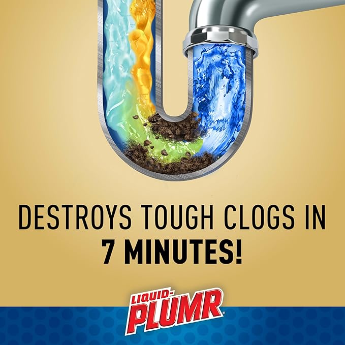 Liquid-Plumr Pro-Strength Urgent Clear, Liquid Drain Cleaner, 17 Ounces