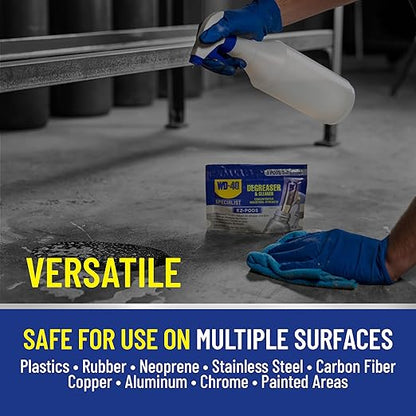 WD-40 Specialist Degreaser and Cleaner EZ-PODS, Customizable Industrial-Strength Concentrate, Multi-Surface Cleaning Solution, 1-Pack of 20 PODS
